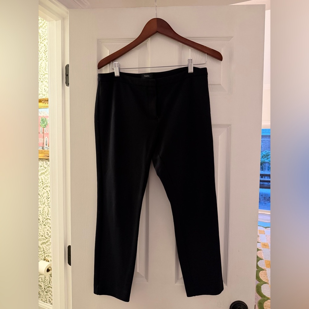 Theory Black Stretch Trousers
